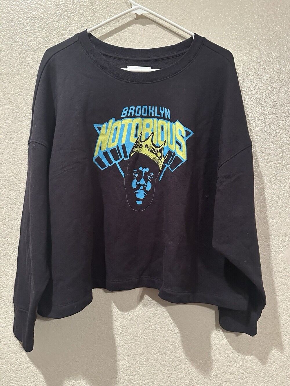 NWOT Old Navy Notorious BIG Cropped Style Sweatshirt Sz XL